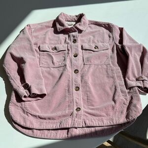 Madewell Light Pink Corduroy Yorkway chore coat jacket. Oversized size small